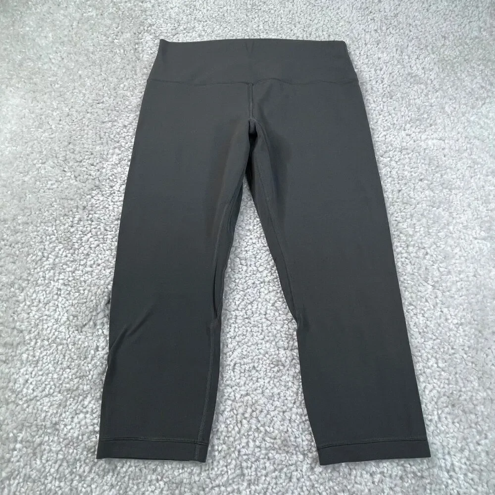 Lululemon Align High Rise Crop Legging Graphite Grey Womens 12